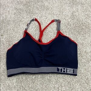 Tommy Hilfiger Navy and Red Sports Bra